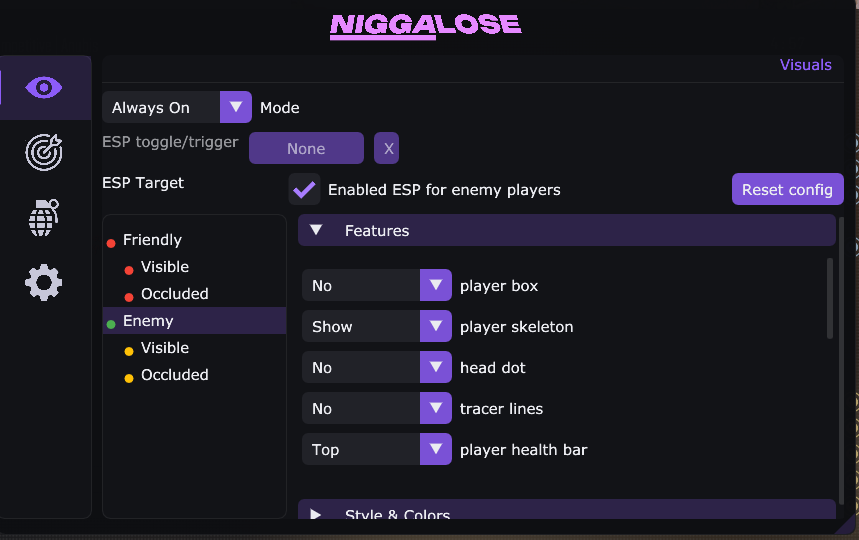 Niggalose in-game